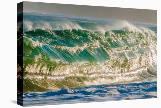 Water Wedge-Super powerful breaking ocean wave, Kauai, Hawaii-Mark A Johnson-Premier Image Canvas