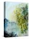 Watercolor 5575 Pond landscape-Pol Ledent-Stretched Canvas