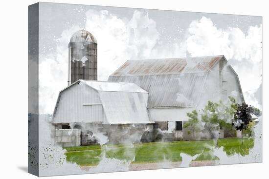 Watercolor Barn-Kimberly Allen-Stretched Canvas