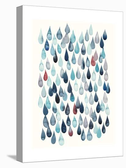 Watercolor Drops I-Grace Popp-Stretched Canvas