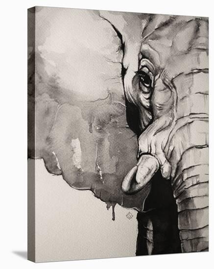 Watercolor Elephant-Sillier than Sally-Stretched Canvas