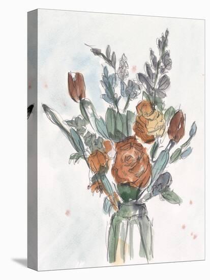 Watercolor Floral Arrangement II-Ethan Harper-Stretched Canvas