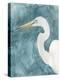 Watercolor Heron Portrait I-Emma Caroline-Stretched Canvas