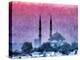Watercolor Istanbul-Baloncici-Stretched Canvas