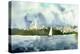 Watercolor Landscape with Yacht-cat_arch_angel-Premier Image Canvas