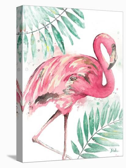 Watercolor Leaf Flamingo II-Patricia Pinto-Stretched Canvas