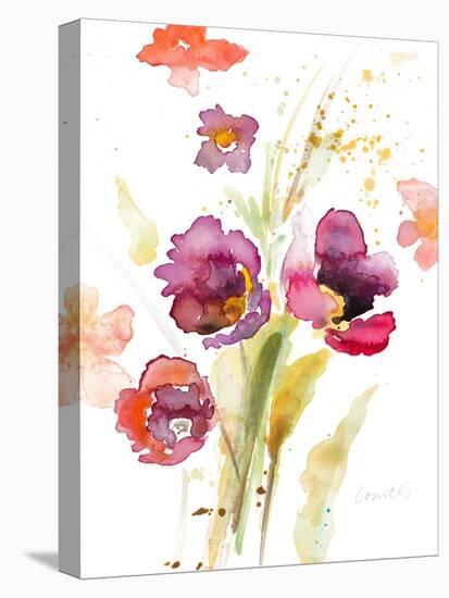 Watercolor Modern Poppies-Lanie Loreth-Stretched Canvas