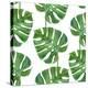 Watercolor Monstera Leaf Pattern-mart_m-Stretched Canvas
