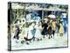 Watercolor of Girls Walking Along the Boardwalk by Maurice Brazil Prendergast-Geoffrey Clements-Premier Image Canvas