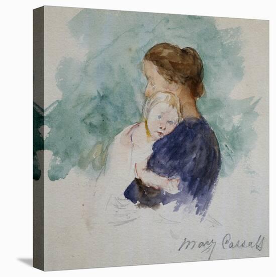 Watercolor of Mother and Child by Mary Cassatt-Geoffrey Clements-Premier Image Canvas