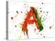 Watercolor Paint - Letter A--Vladimir--Stretched Canvas