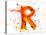 Watercolor Paint - Letter R--Vladimir--Stretched Canvas