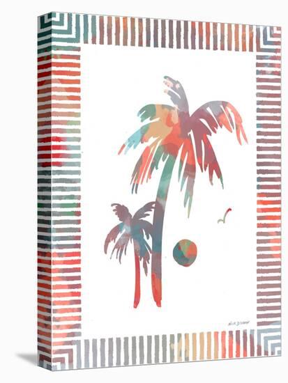 Watercolor Palms II-Nicholas Biscardi-Stretched Canvas