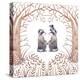 Watercolor Raccoon Couple in Love-Eisfrei-Stretched Canvas