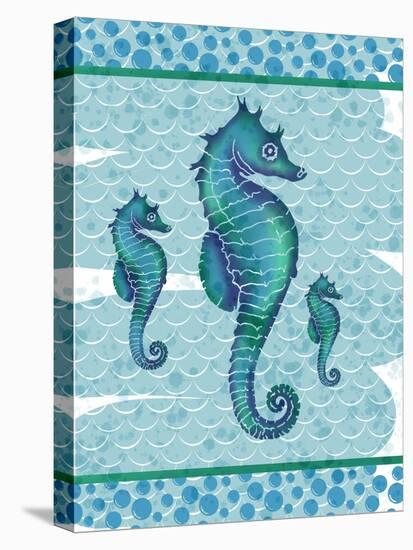 Watercolor Seahorse-Melody Hogan-Stretched Canvas