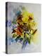 Watercolor Sunflowers-Pol Ledent-Stretched Canvas