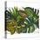 Watercolor Tropical Leaf Pattern-tanycya-Stretched Canvas