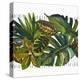 Watercolor Tropical Leaf Pattern-tanycya-Stretched Canvas