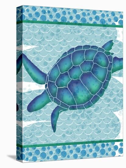 Watercolor Turtle-Melody Hogan-Stretched Canvas