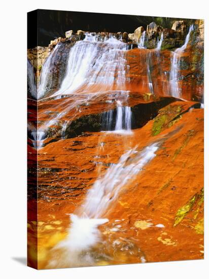 Waterfall Along North Creek, Zion National Park, Utah, USA-Scott T. Smith-Premier Image Canvas