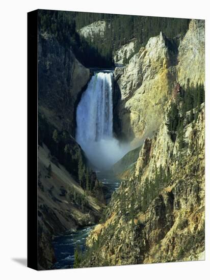 Waterfall, Grand Canyon of the Yellowstone, Yellowstone National Park, Wyoming, USA-Jean Brooks-Premier Image Canvas