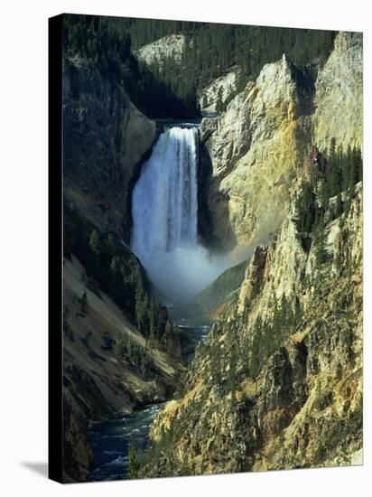 Waterfall, Grand Canyon of the Yellowstone, Yellowstone National Park, Wyoming, USA-Jean Brooks-Premier Image Canvas