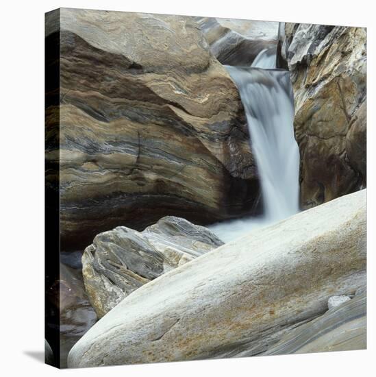 Waterfall in Verzasca Valley-Micha Pawlitzki-Premier Image Canvas