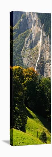 Waterfall, Lauterbrunnen Valley, Wengen, Lauterbrunnen, Interlaken-Oberhasli, Bernese Oberland-null-Premier Image Canvas