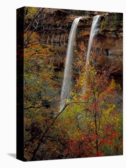 Waterfall, Zion National Park, Utah, USA-Scott T. Smith-Premier Image Canvas