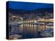 Waterfront at Night, Monte Carlo, Principality of Monaco, Cote d'Azur, Mediterranean, Europe-Sergio Pitamitz-Premier Image Canvas