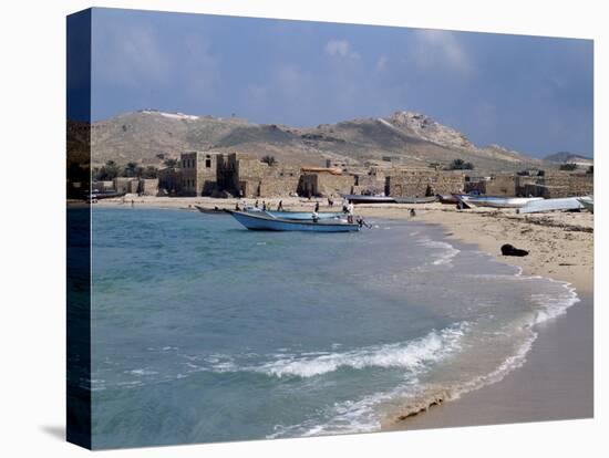 Waterfront at Qalansiah, an Important Fishing Village in the Northwest of Socotra Island-Nigel Pavitt-Premier Image Canvas