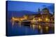 Waterfront Lit Up at Dusk, Trogir, UNESCO World Heritage Site, Dalmatian Coast, Croatia, Europe-John Miller-Premier Image Canvas