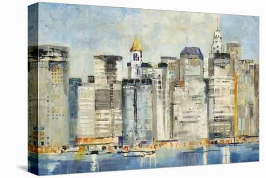 Waterfront Skyline-Jill Martin-Stretched Canvas