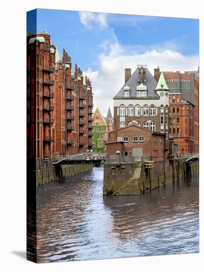 Waterfront Warehouses and Lofts in the Speicherstadt Warehouse District of Hamburg, Germany,-Miva Stock-Premier Image Canvas