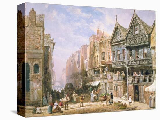 Watergate Street, Looking Towards Eastgate, Chester, c.1870-Louise J. Rayner-Premier Image Canvas