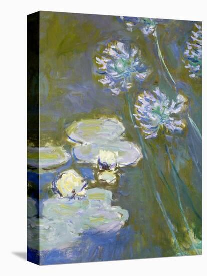 Waterlilies and Agapanthus, 1914-17 (Detail)-Claude Monet-Premier Image Canvas