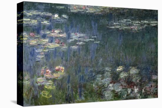 Waterlilies: Green Reflections, 1914-18 (Left Section)-Claude Monet-Premier Image Canvas