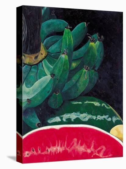 Watermelon and Green Bananas, 2002-Pedro Diego Alvarado-Premier Image Canvas