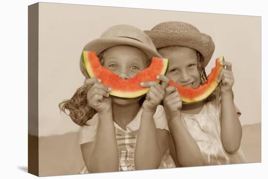 Watermelon Smiles-Betsy Cameron-Stretched Canvas