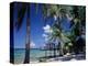 Waterside Restaurant Beneath Palms, Old Man Bay, Grand Cayman, Cayman Islands, West Indies-Ruth Tomlinson-Premier Image Canvas