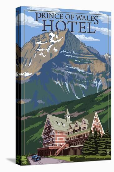 Waterton National Park, Canada - Prince of Wales Hotel-Lantern Press-Stretched Canvas