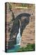 Watkins Glen State Park, New York - Entrance Cascade and Sentry Bridge-Lantern Press-Stretched Canvas