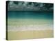 Wave Rolls over a Tranquil Beach in the Marshall Islands-Bill Curtsinger-Stretched Canvas