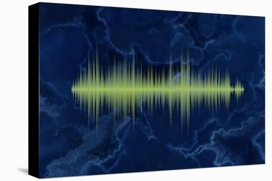 Waveform On The Sea Themed Background-Swill Klitch-Stretched Canvas