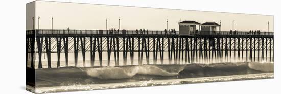 Waves at the Oceanside Pier in Oceanside, Ca-Andrew Shoemaker-Premier Image Canvas