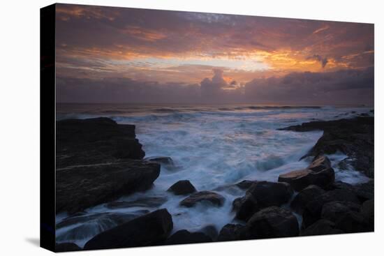 Waves braking on the coast, Coral Sea, Surfers Paradise, Queensland, Australia-Panoramic Images-Premier Image Canvas