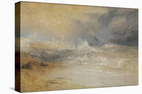 Waves Breaking on a Lee Shore at Margate (Study for 'Rockets and Blue Lights')-JMW Turner-Premier Image Canvas