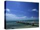 Waves Breaking on Reef on the Horizon, with Jetty in Foreground, Grand Cayman, Cayman Islands-Tomlinson Ruth-Premier Image Canvas