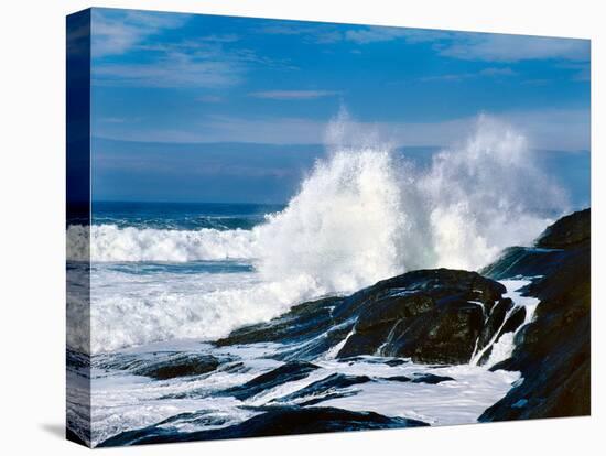 Waves crashing against rocks at Pirate Cove, Oregon Coast, Lincoln County, Oregon, USA-null-Premier Image Canvas