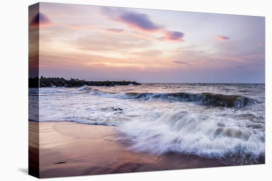 Waves Crashing on Negombo Beach at Sunset, West Coast of Sri Lanka, Asia-Matthew Williams-Ellis-Premier Image Canvas